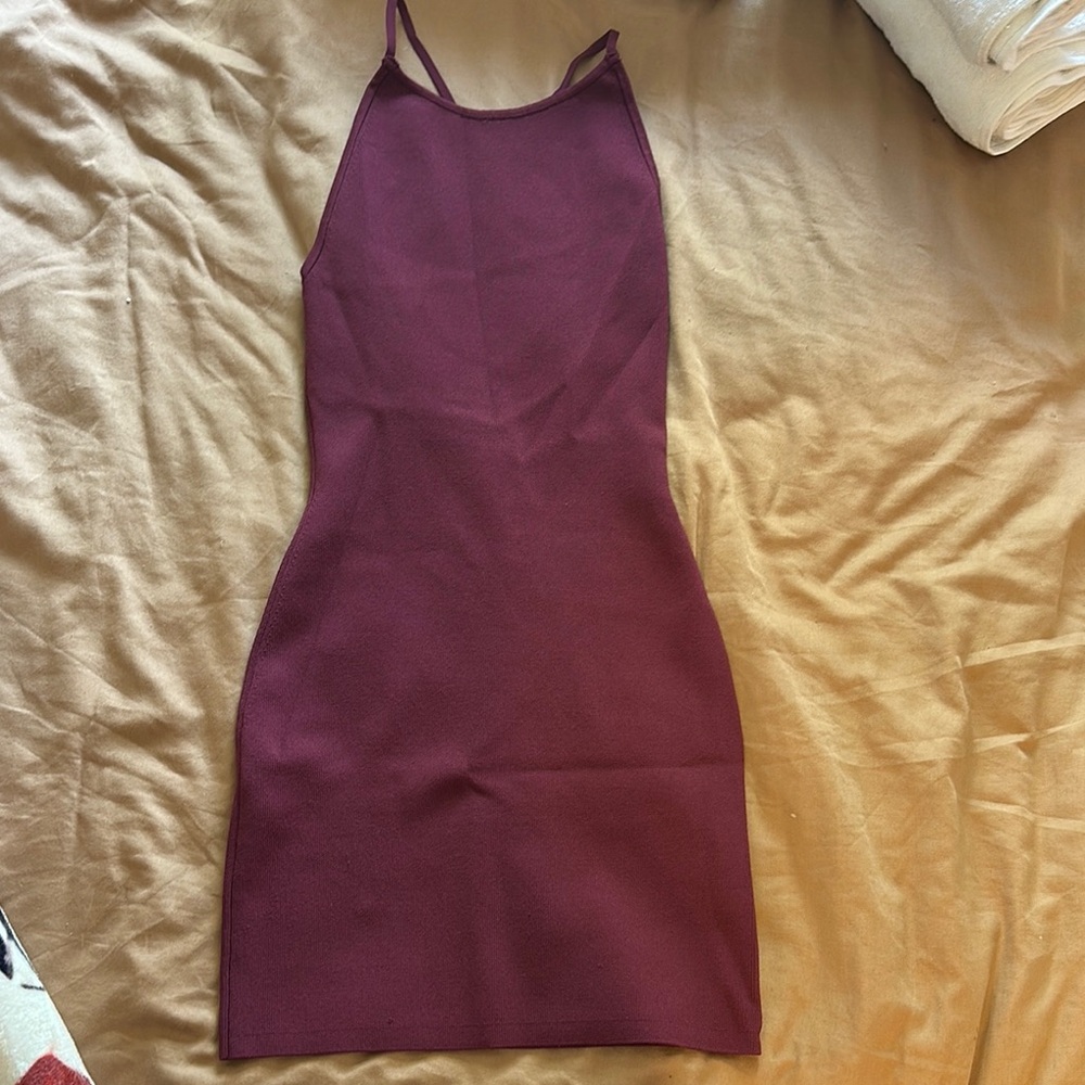 Babaton Rich Plum Mini Dress